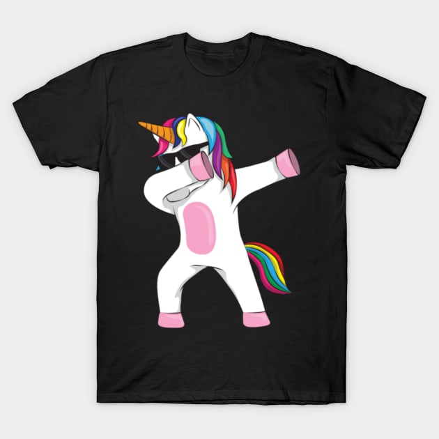 Cute Dabbing Unicorn Shirt Funny Unicorn Dab shirt T-Shirt by Nulian Sanchez